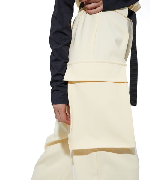 THINGS THAT MATTER（シングス ザット マター）の「DOUBLE CLOTH WORK PANTS / ダブルクロスワークパンツ（カーゴパンツ・レディース・アイボリー/ブラック/ベージュ/イエロー・1/2）」の20枚目の写真