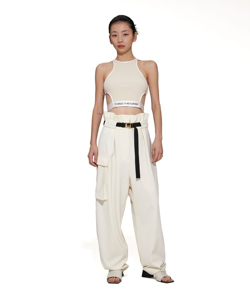 THINGS THAT MATTER（シングス ザット マター）の「DOUBLE CLOTH WORK PANTS / ダブルクロスワークパンツ（カーゴパンツ・レディース・アイボリー/ブラック/ベージュ/イエロー・1/2）」の22枚目の写真