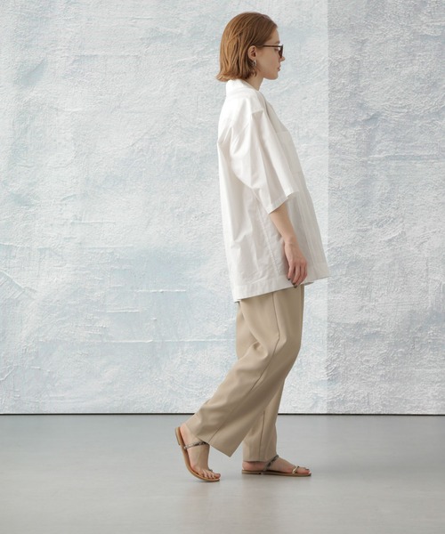 Apo(s)ture(アポスチャー)の「NORAH-005/ライトカルゼ3タックテーパードパンツ(その他パンツ・レディース・ベージュ/ネイビー/モカ/チャコール・XS/S/M/L/XL)」の19枚目の写真