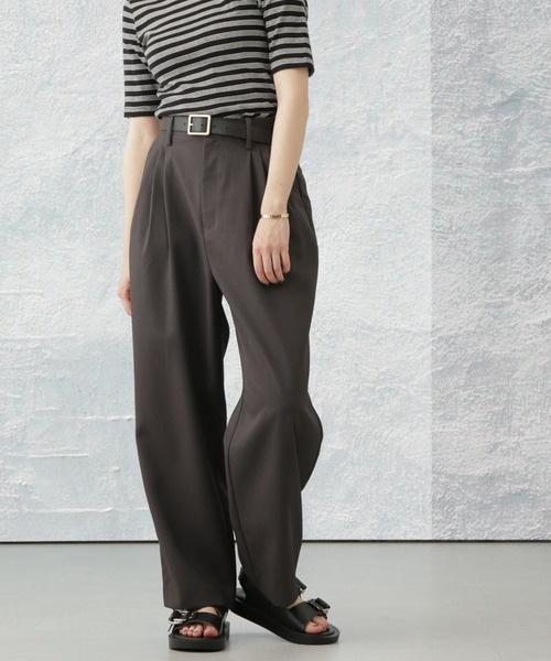 Apo(s)ture(アポスチャー)の「NORAH-005/ライトカルゼ3タックテーパードパンツ(その他パンツ・レディース・ベージュ/ネイビー/モカ/チャコール・XS/S/M/L/XL)」の5枚目の写真