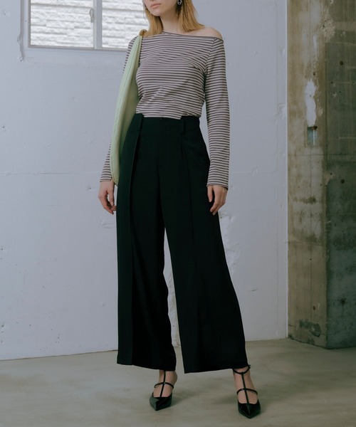 Lil Ambition(リルアンビション)の「フロントスリットパンツ(その他パンツ・レディース・ホワイト/ピンク/ブラック・M/S)」の6枚目の写真