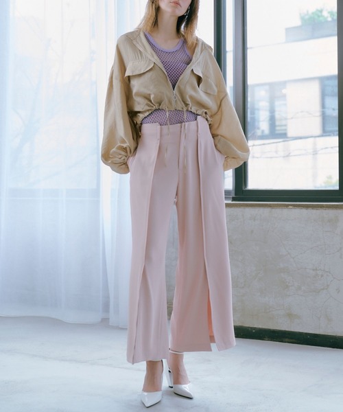 Lil Ambition(リルアンビション)の「フロントスリットパンツ(その他パンツ・レディース・ホワイト/ピンク/ブラック・M/S)」の18枚目の写真