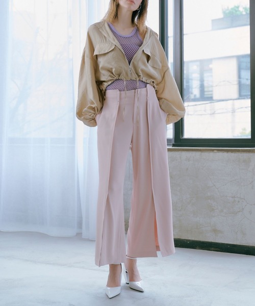 Lil Ambition(リルアンビション)の「フロントスリットパンツ(その他パンツ・レディース・ホワイト/ピンク/ブラック・M/S)」の19枚目の写真