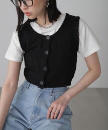 FREE'S MART | ◆ツィードライクニットベスト(ベスト)