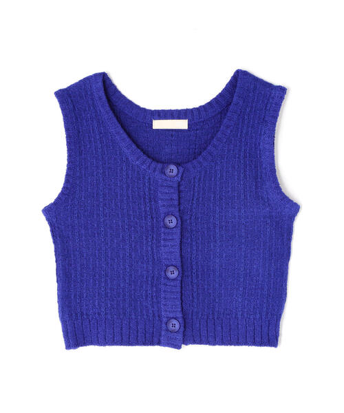 FREE'S MART（フリーズマート）の「◆ツィードライクニットベスト（ベスト・レディース・ブラック/ホワイト/ブルー・FREE）」の16枚目の写真