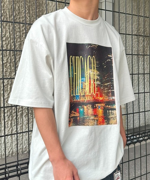 Snap club(スナップクラブ)の「【Snap club】ビッグシルエットヴィンテージ加工グラフィックTシャツ(Tシャツ/カットソー・レディース・ネイビー系/ブラック系2/ホワイト系3/ブラック/ホワイト系2/ホワイト/ピンク/グリーン系/ピンク系/ブラック系3/ネイビー/ブラック系/ブラック系4/ホワイト系4・M/L)」の4枚目の写真