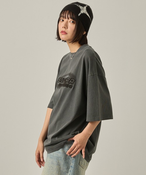 Tsu出品 Snap club】ビッグシルエットヴィンテージ加工グラフィックT
