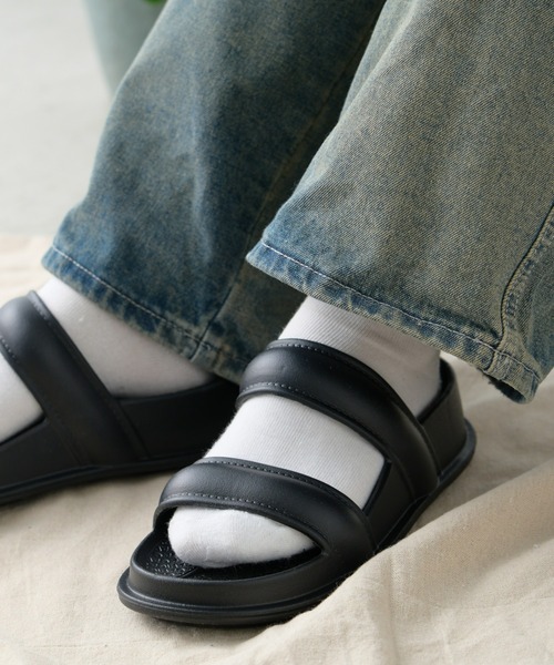 CIAOPANIC TYPY(チャオパニックティピー)の「■【UNISEX】【CARIGA/カリガ】ダブルストラップサンダル(サンダル・レディース・ブラック/ホワイト/ベージュ・23/24/25/26/27/28)」の9枚目の写真