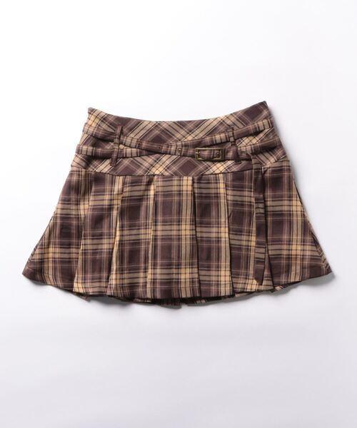 HOOK（フック）の「【HOOK】for girls　チェック柄ボックスプリーツミニスカート（スカート・レディース・ブルー/ブラウン・M/S/L）」の22枚目の写真