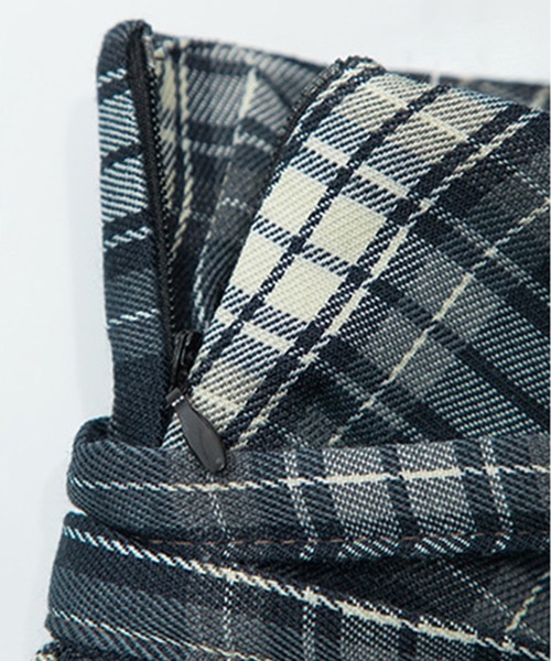 HOOK（フック）の「【HOOK】for girls　チェック柄ボックスプリーツミニスカート（スカート・レディース・ブルー/ブラウン・M/S/L）」の5枚目の写真