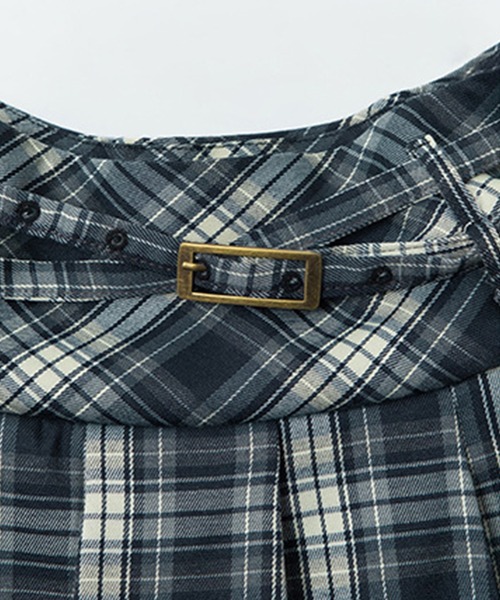 HOOK（フック）の「【HOOK】for girls　チェック柄ボックスプリーツミニスカート（スカート・レディース・ブルー/ブラウン・M/S/L）」の6枚目の写真