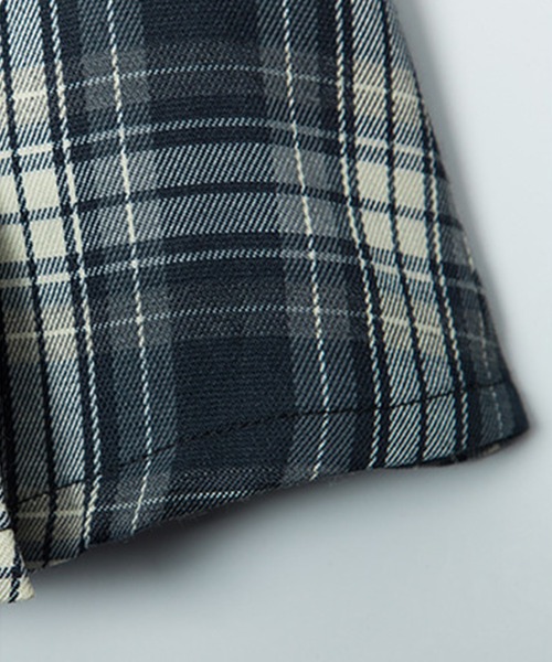 HOOK（フック）の「【HOOK】for girls　チェック柄ボックスプリーツミニスカート（スカート・レディース・ブルー/ブラウン・M/S/L）」の9枚目の写真