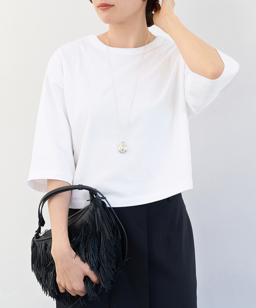 IENA　クロップドTシャツ クロップドTシャツ（Tシャツ／カットソー）｜IENA（イエナ）の