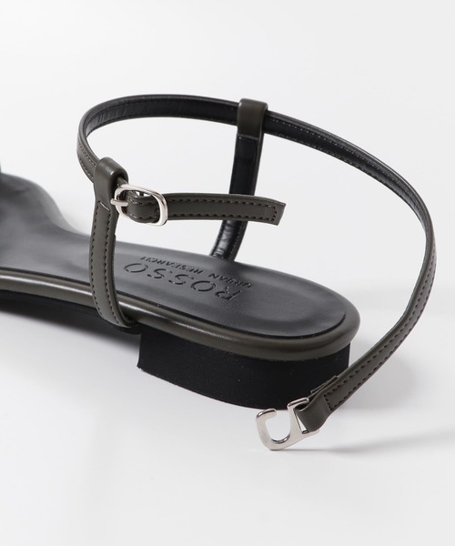 URBAN RESEARCH ROSSO WOMEN（アーバンリサーチ　ロッソ）の「スクエアトゥアンクルストラップサンダル（サンダル・レディース・カーキ/ブラック・37/36/38）」の13枚目の写真