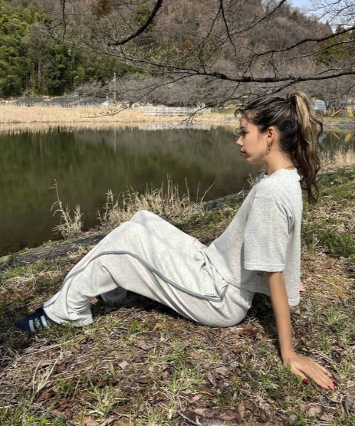 ROXY(ロキシー)の「SOL DE VERANO PANTS/ロキシーウエストゴムスウェットパンツ(スウェットパンツ・レディース・パープル/ブラウン/グレー・MEDIUM/LARGE/SMALL)」の19枚目の写真