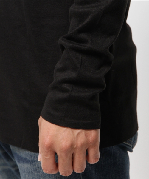 WEGO（ウィゴー）の「WEGO/カットオフフライスカットソー（Tシャツ/カットソー・メンズ・ワイン/カーキ/ホワイト/ブラック・LARGE/MEDIUM）」の6枚目の写真