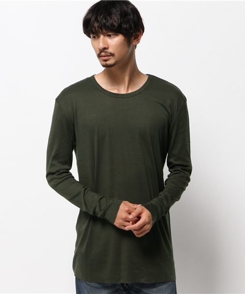 WEGO（ウィゴー）の「WEGO/カットオフフライスカットソー（Tシャツ/カットソー・メンズ・ワイン/カーキ/ホワイト/ブラック・LARGE/MEDIUM）」の11枚目の写真