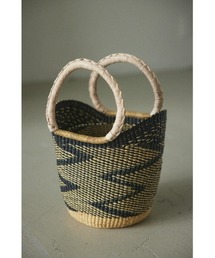 BLACK BY MOUSSY | leather handle basket bag(レザーハンドルバスケットバック)(かごバッグ)