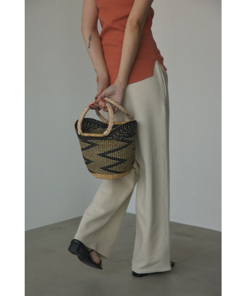 BLACK BY MOUSSY(ブラックバイマウジー)の「leather handle basket bag(レザーハンドルバスケットバック)(かごバッグ・レディース・ブラック系その他・FREE)」の9枚目の写真