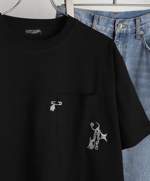 WESTSEA(ウエストシー)の「猫 アニマル 刺繍ポケット オーバーサイズ 半袖Tシャツ(Tシャツ/カットソー・メンズ・ホワイト/ネイビー/ブラック/ホワイト系その他6/ブラック系その他6/ホワイト系その他2/ブラック系その他7/ブラック系その他5/ブラック系その他4/ホワイト系その他5/ホワイト系その他3/ブラック系その他3/ホワイト系その他4/ブラック系その他2/ホワイト系その他7/ブラック系その他/ホワイト系その他・M/L)」の11枚目の写真