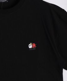 猫 アニマル 刺繍ポケット オーバーサイズ 半袖Tシャツ