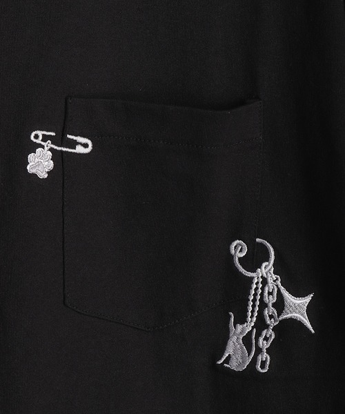 WESTSEA(ウエストシー)の「猫 アニマル 刺繍ポケット オーバーサイズ 半袖Tシャツ(Tシャツ/カットソー・メンズ・ホワイト/ネイビー/ブラック・M/L)」の21枚目の写真