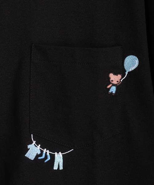 WESTSEA(ウエストシー)の「猫 アニマル 刺繍ポケット オーバーサイズ 半袖Tシャツ(Tシャツ/カットソー・メンズ・ホワイト/ネイビー/ブラック・M/L)」の19枚目の写真