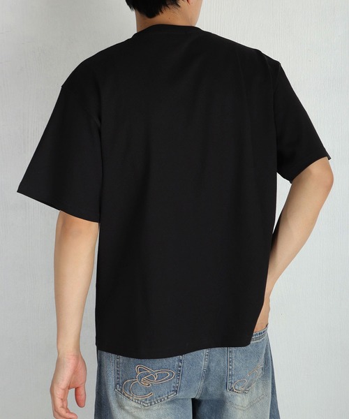 WESTSEA(ウエストシー)の「猫 アニマル 刺繍ポケット オーバーサイズ 半袖Tシャツ(Tシャツ/カットソー・メンズ・ホワイト/ネイビー/ブラック・M/L)」の4枚目の写真