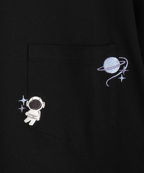 WESTSEA(ウエストシー)の「猫 アニマル 刺繍ポケット オーバーサイズ 半袖Tシャツ(Tシャツ/カットソー・メンズ・ホワイト/ネイビー/ブラック・M/L)」の7枚目の写真