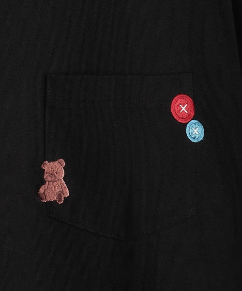 WESTSEA(ウエストシー)の「猫 アニマル 刺繍ポケット オーバーサイズ 半袖Tシャツ(Tシャツ/カットソー・メンズ・ホワイト/ネイビー/ブラック・M/L)」の5枚目の写真