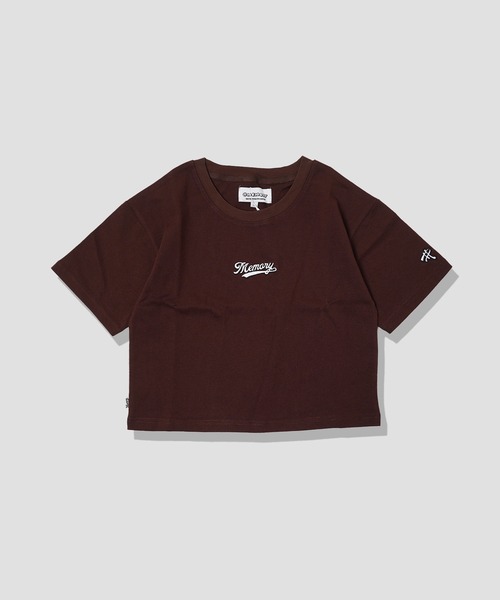 kom 翼デザイン ミニ丈 Tシャツ 接触冷感・日本製]強撚コットン天竺プリントカットソー