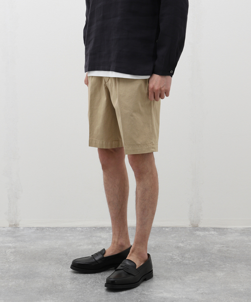 EDIFICE（エディフィス）の「DEVORE Incipit (デヴォレ インチピット) コットンドビー イージーショーツ D155/C022（チノパンツ・メンズ・ブラック/ネイビー/ホワイト/ベージュ・46/48/44）」の3枚目の写真