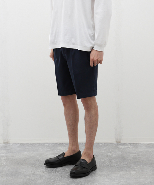 EDIFICE（エディフィス）の「DEVORE Incipit (デヴォレ インチピット) コットンドビー イージーショーツ D155/C022（チノパンツ・メンズ・ブラック/ネイビー/ホワイト/ベージュ・46/48/44）」の4枚目の写真