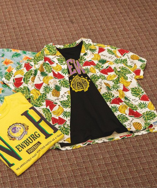 BREEZE（ブリーズ）の「【リンク】リゾートアロハシャツ(大人)（シャツ/ブラウス・レディース・オフホワイト/ブルー・MEDIUM/LARGE）」の2枚目の写真