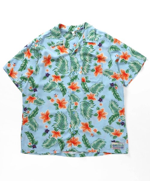 BREEZE（ブリーズ）の「【リンク】リゾートアロハシャツ(大人)（シャツ/ブラウス・レディース・オフホワイト/ブルー・MEDIUM/LARGE）」の5枚目の写真