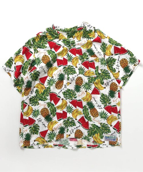 BREEZE（ブリーズ）の「【リンク】リゾートアロハシャツ(大人)（シャツ/ブラウス・レディース・オフホワイト/ブルー・MEDIUM/LARGE）」の9枚目の写真