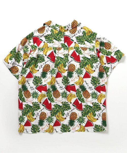 BREEZE（ブリーズ）の「【リンク】リゾートアロハシャツ(大人)（シャツ/ブラウス・レディース・オフホワイト/ブルー・MEDIUM/LARGE）」の11枚目の写真