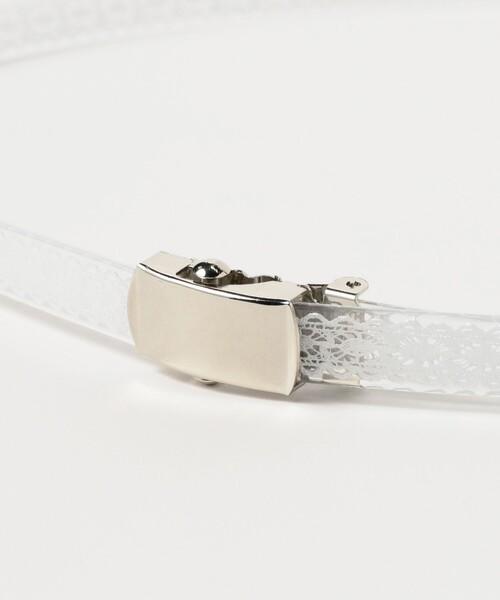 BEAMS BOY(ビームスボーイ)の「PIKE / 別注 15mm クリア レース ベルト(ベルト・レディース・ブラック/ホワイト・ONE SIZE)」の4枚目の写真