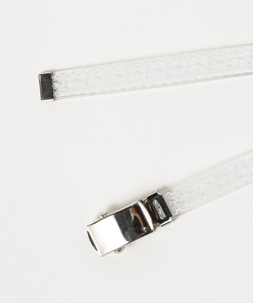 BEAMS BOY(ビームスボーイ)の「PIKE / 別注 15mm クリア レース ベルト(ベルト・レディース・ブラック/ホワイト・ONE SIZE)」の5枚目の写真