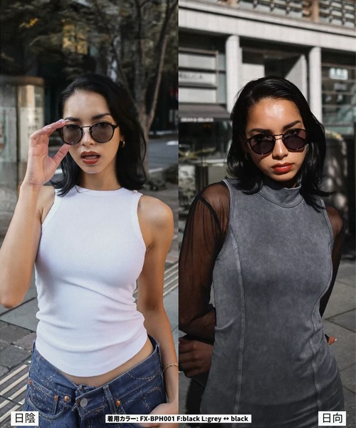 FLEX(フレックス)の「調光・偏光レンズ搭載 boston sunglasses / ボストン サングラス(サングラス・レディース・ブラック/ブラウン/グリーン・FREE)」の6枚目の写真