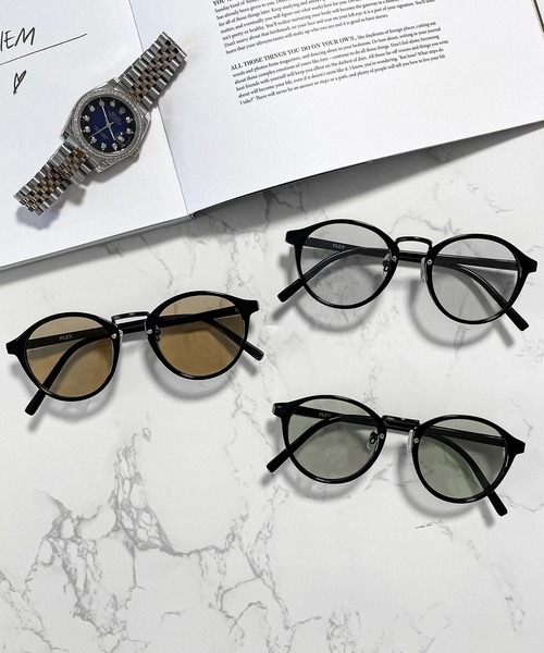 FLEX(フレックス)の「調光・偏光レンズ搭載 boston sunglasses / ボストン サングラス(サングラス・レディース・ブラック/ブラウン/グリーン・FREE)」の4枚目の写真