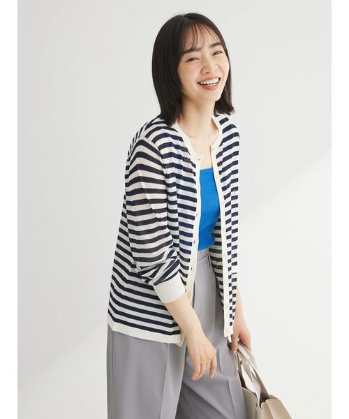 Green　Parks（グリーンパークス）の「推しニット　クルーネックカーディガン（カーディガン/ボレロ・レディース・ブルー/その他7/レッド/ブラック/オフホワイト・FREE）」の6枚目の写真