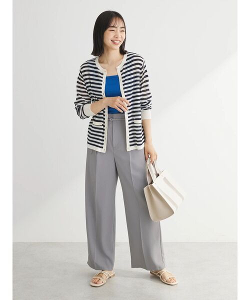 Green　Parks（グリーンパークス）の「推しニット　クルーネックカーディガン（カーディガン/ボレロ・レディース・ブルー/その他7/レッド/ブラック/オフホワイト・FREE）」の7枚目の写真