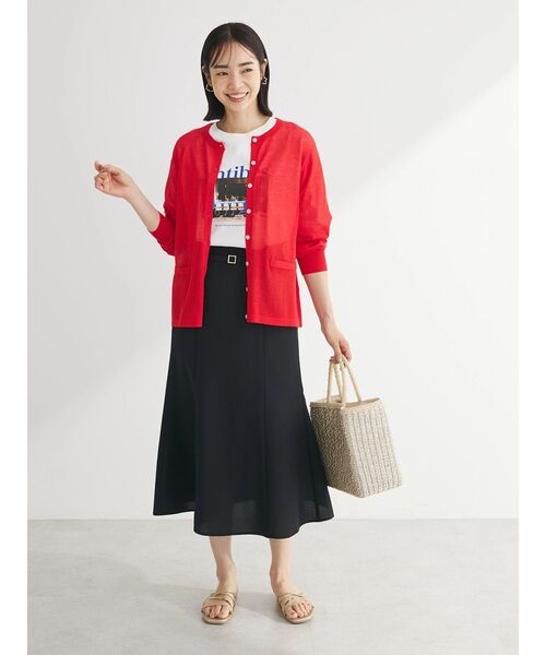 Green　Parks（グリーンパークス）の「推しニット　クルーネックカーディガン（カーディガン/ボレロ・レディース・ブルー/その他7/レッド/ブラック/オフホワイト・FREE）」の15枚目の写真