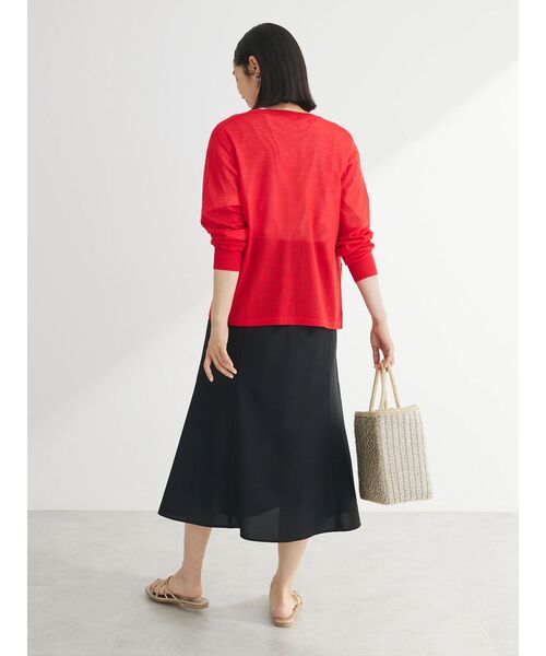 Green　Parks（グリーンパークス）の「推しニット　クルーネックカーディガン（カーディガン/ボレロ・レディース・ブルー/その他7/レッド/ブラック/オフホワイト・FREE）」の17枚目の写真