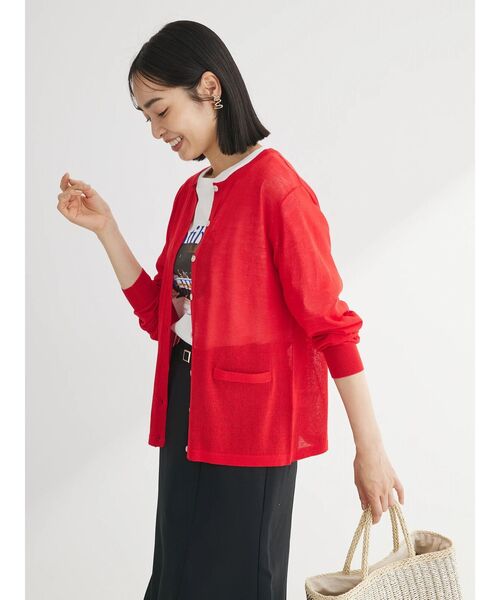 Green　Parks（グリーンパークス）の「推しニット　クルーネックカーディガン（カーディガン/ボレロ・レディース・ブルー/その他7/レッド/ブラック/オフホワイト・FREE）」の19枚目の写真