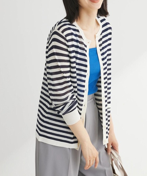 Green　Parks（グリーンパークス）の「推しニット　クルーネックカーディガン（カーディガン/ボレロ・レディース・ブルー/その他7/レッド/ブラック/オフホワイト・FREE）」の5枚目の写真