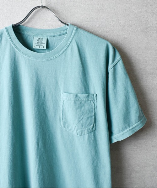 comfort colors(コンフォートカラーズ)の「『COMFORT COLORS/コンフォートカラーズ』6.1oz ガーメントダイ ポケット Tシャツ(Tシャツ/カットソー・メンズ・マスタード/ホワイト/レッド系/ネイビー系/ブルー系/スミクロ/グリーン系・LARGE/MEDIUM/X-LARGE)」の5枚目の写真