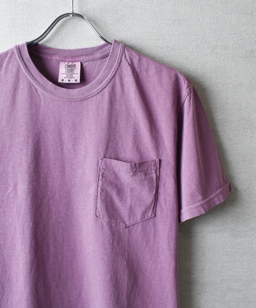 comfort colors(コンフォートカラーズ)の「『COMFORT COLORS/コンフォートカラーズ』6.1oz ガーメントダイ ポケット Tシャツ(Tシャツ/カットソー・メンズ・マスタード/ホワイト/レッド系/ネイビー系/ブルー系/スミクロ/グリーン系・LARGE/MEDIUM/X-LARGE)」の7枚目の写真