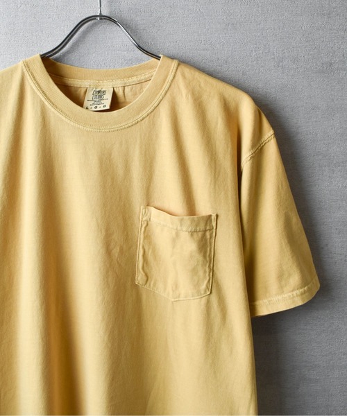 comfort colors(コンフォートカラーズ)の「『COMFORT COLORS/コンフォートカラーズ』6.1oz ガーメントダイ ポケット Tシャツ(Tシャツ/カットソー・メンズ・マスタード/ホワイト/レッド系/ネイビー系/ブルー系/スミクロ/グリーン系・LARGE/MEDIUM/X-LARGE)」の6枚目の写真